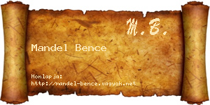 Mandel Bence névjegykártya